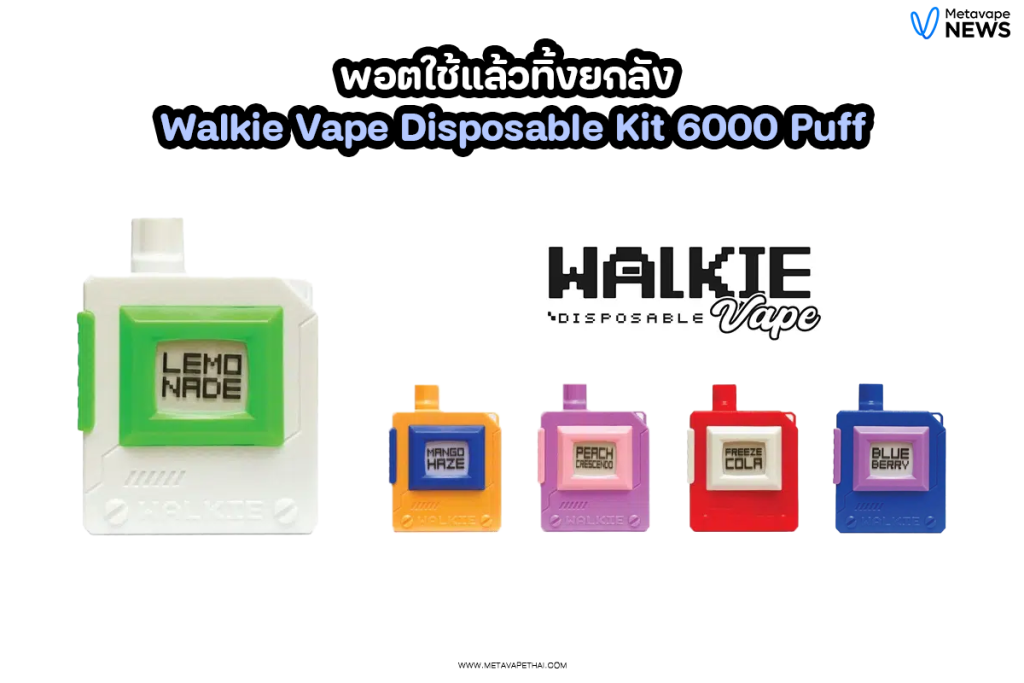 พอตใช้แล้วทิ้งยกลัง Walkie Vape Disposable Kit 6000 Puff